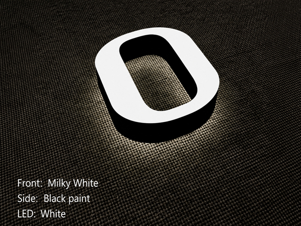ALC-03-FB Acrylic Luminous Letter Straight Edge Light in Both Sides