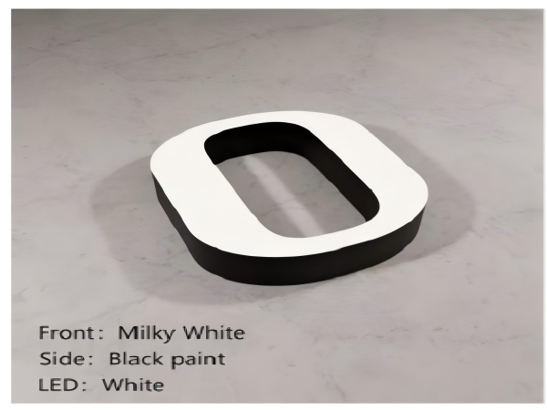 ALC-01-F Acrylic Luminous Letter Straight Edge Light in Front