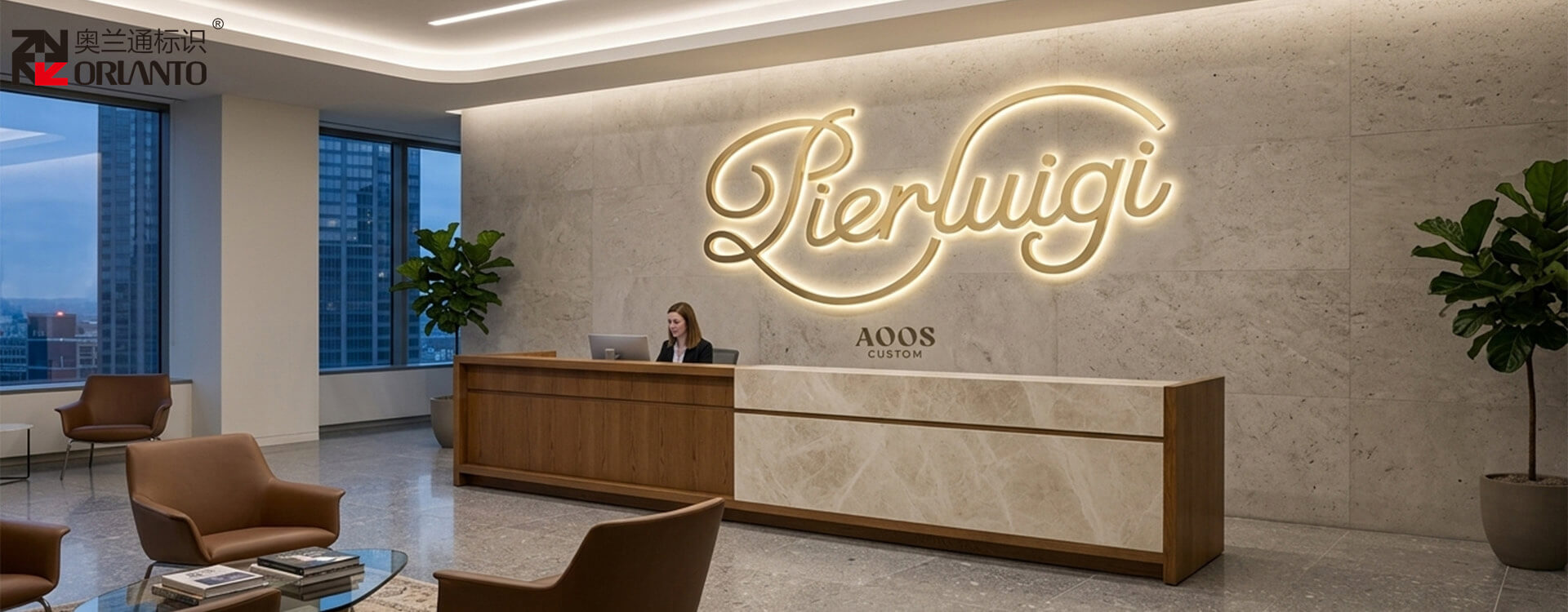 Metal lighted letters installed on commercial storefront facade for retail signage display